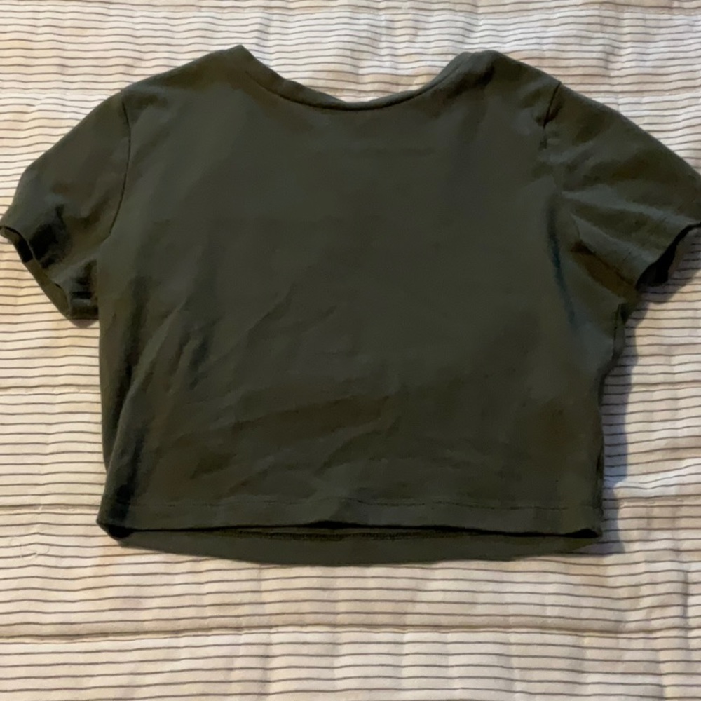 Green crop top